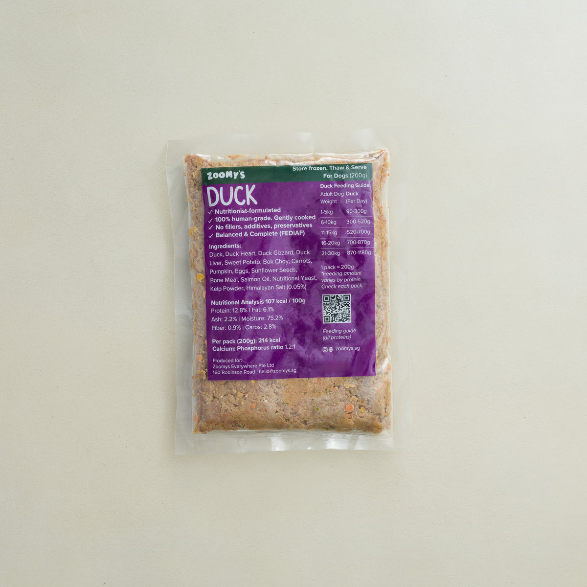Duck Gently Cooked for Dogs (200g)