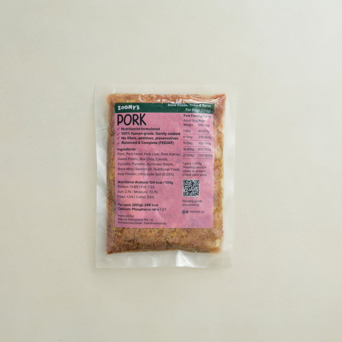 Pork Gently Cooked for Dogs (200g)